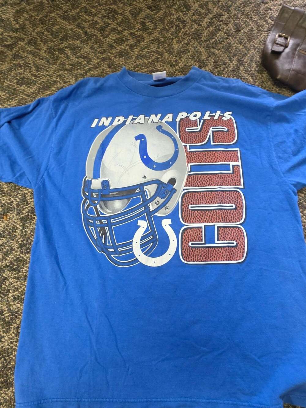 Logo 7 Indianapolis Colts T-Shirt X-Large Blue NFL Football Graphic Tee
